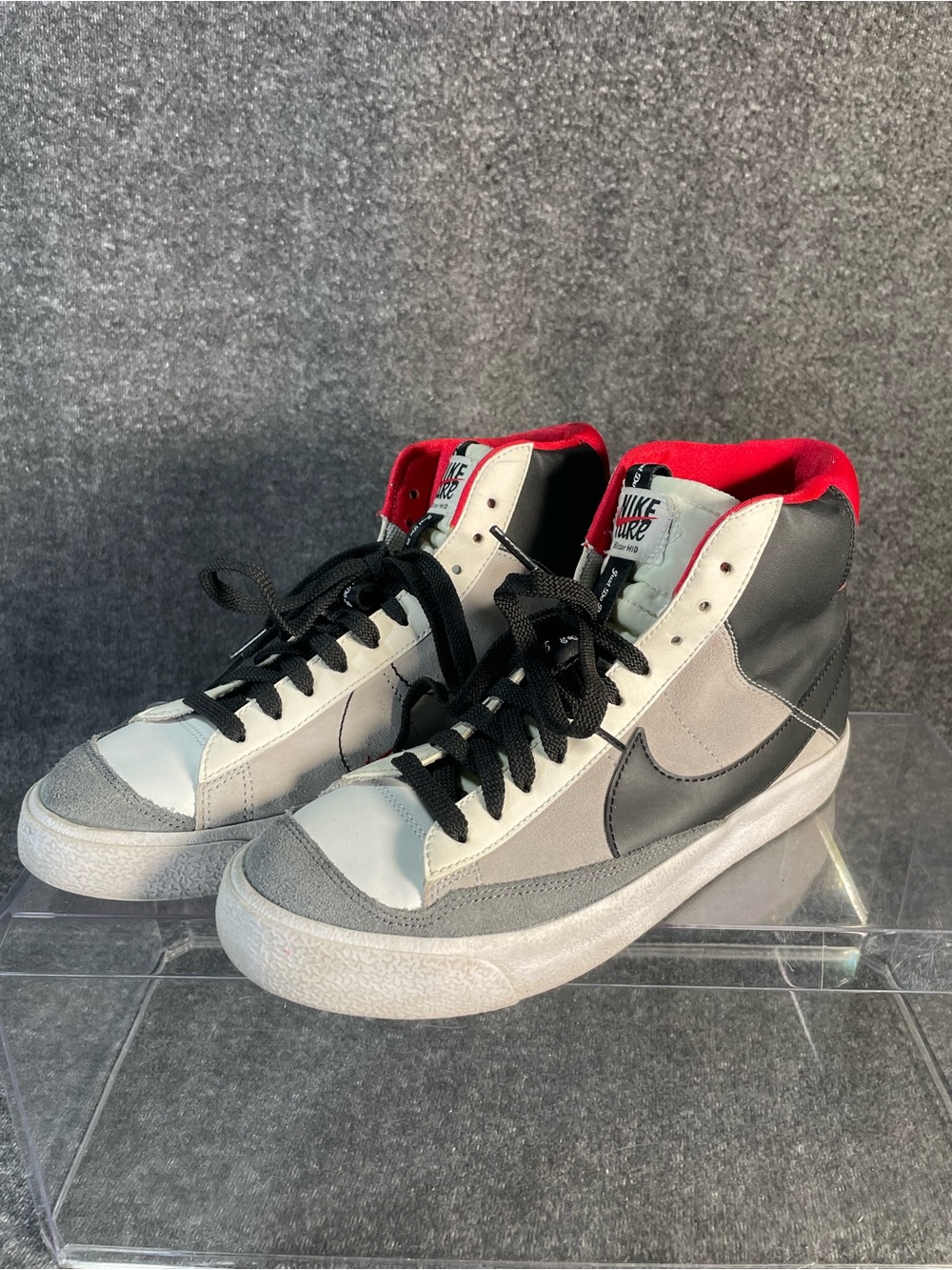 Nike Blazer Mid 77 SE GS Dance - White Black Red DH8640-100 Size 6.5Y Vintage